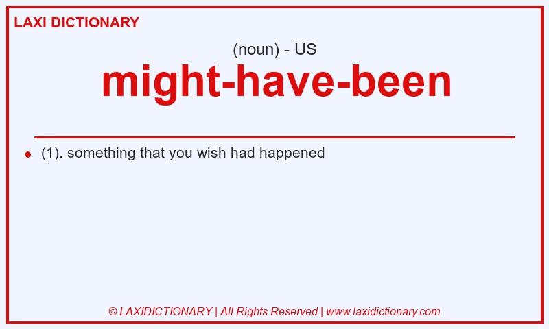 Definition might-have-been in American English