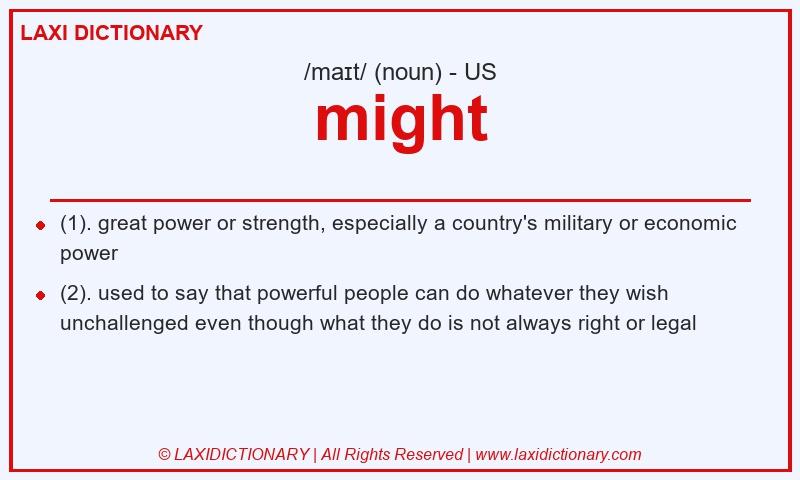 Definition might in American English