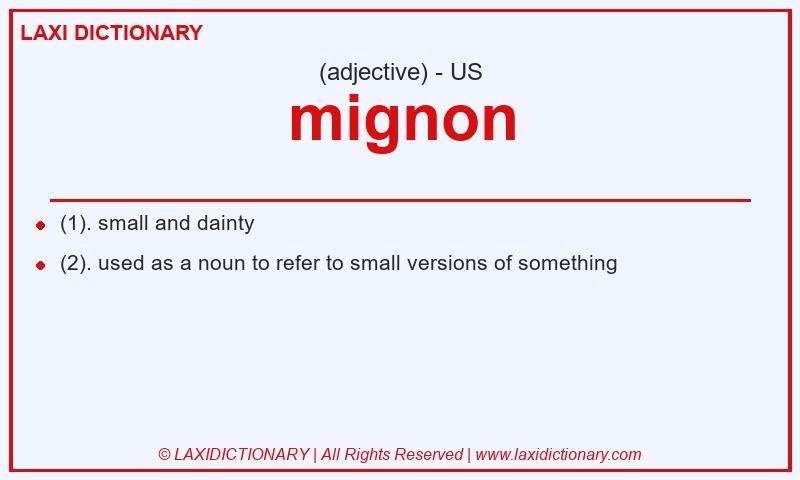 Definition mignon in American English