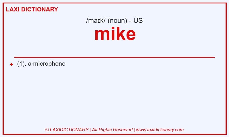 Definition mike in American English