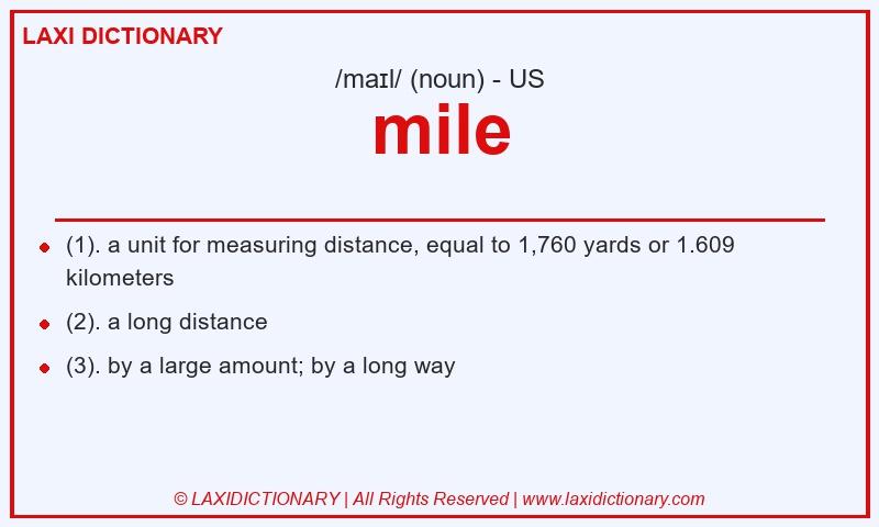 Definition mile in American English