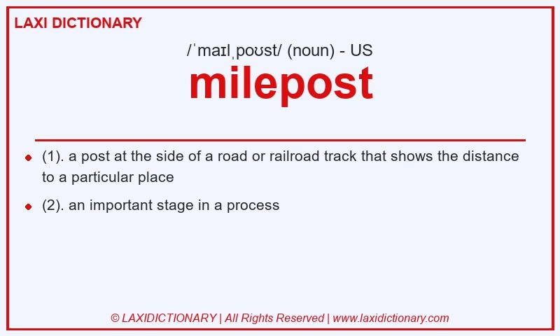 Definition milepost in American English