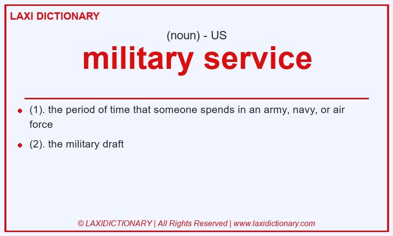 Definition military service in American English