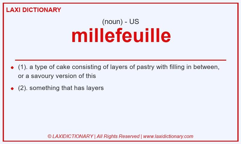 Definition millefeuille in American English