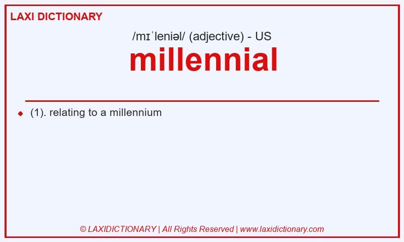 Definition millennial in American English