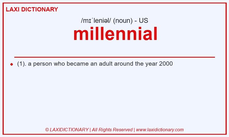 Definition millennial in American English