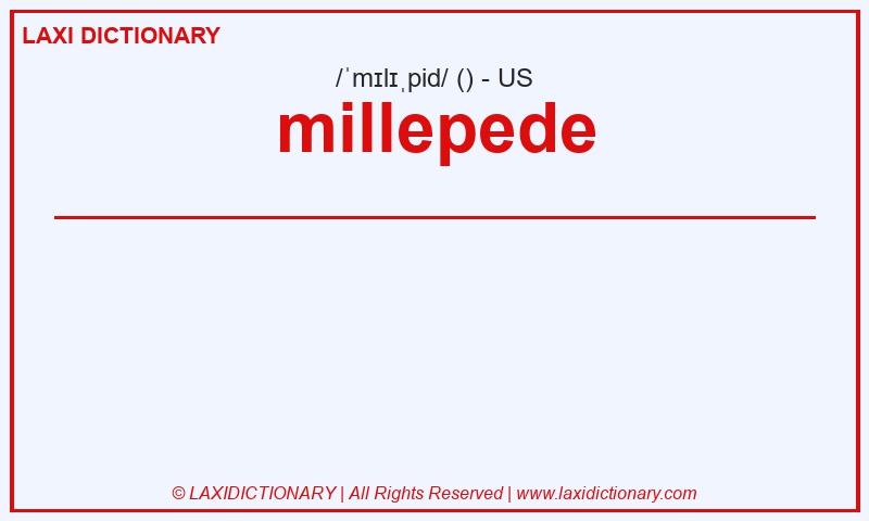 Definition millepede in American English