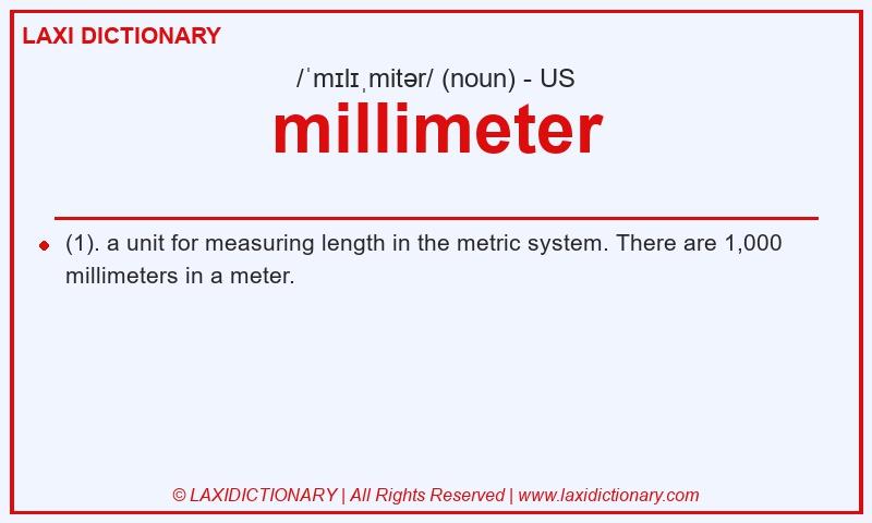 Definition millimeter in American English