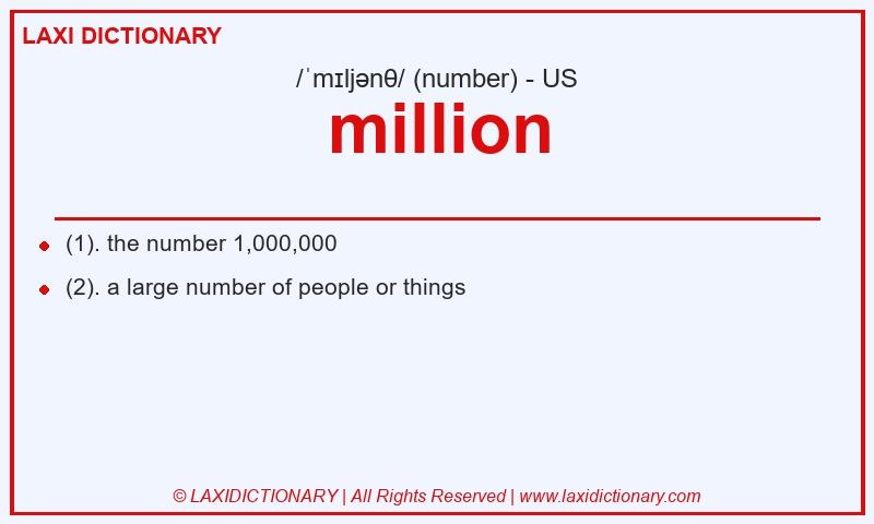 Definition million in American English