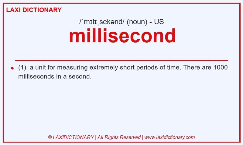 Definition millisecond in American English