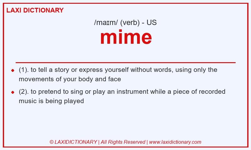 Definition mime in American English