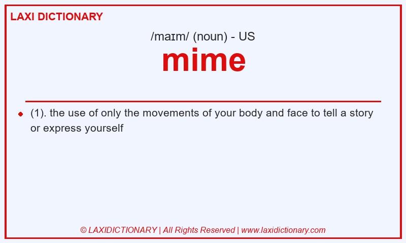 Definition mime in American English