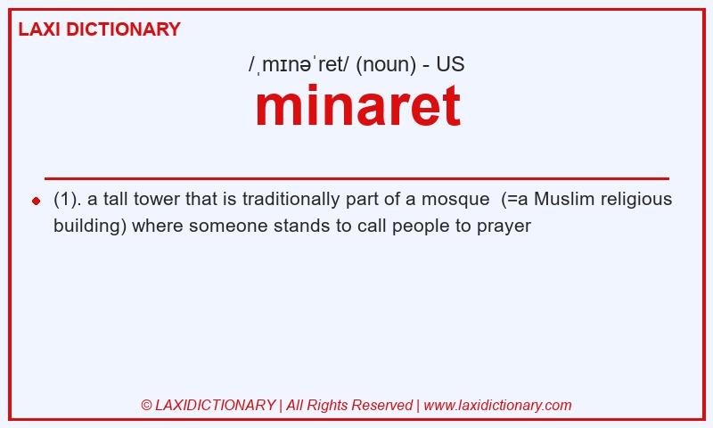 Definition minaret in American English