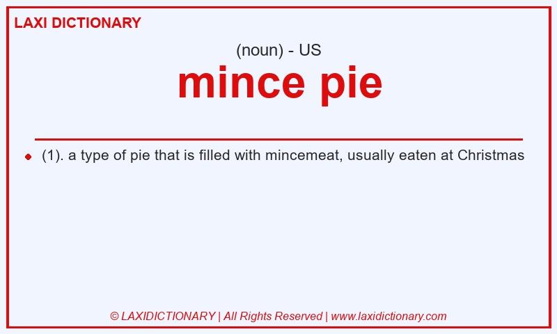Definition mince pie in American English