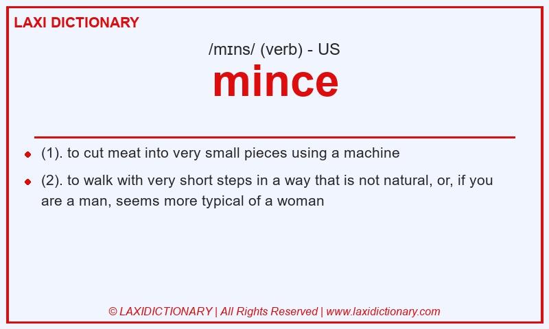 Definition mince in American English