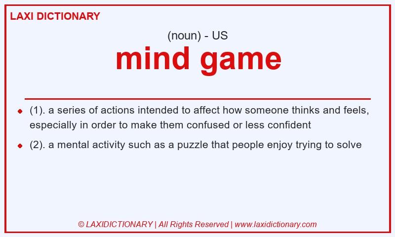 Definition mind game in American English