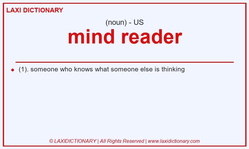 Definition mind reader in American English