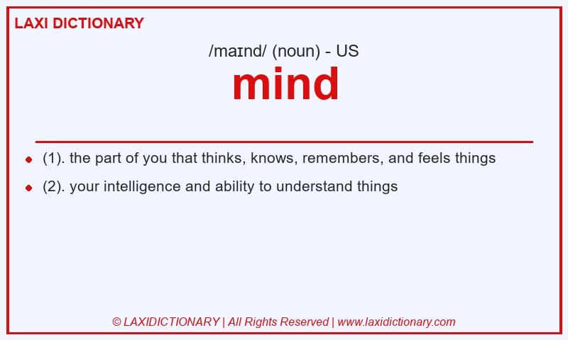 Definition mind in American English