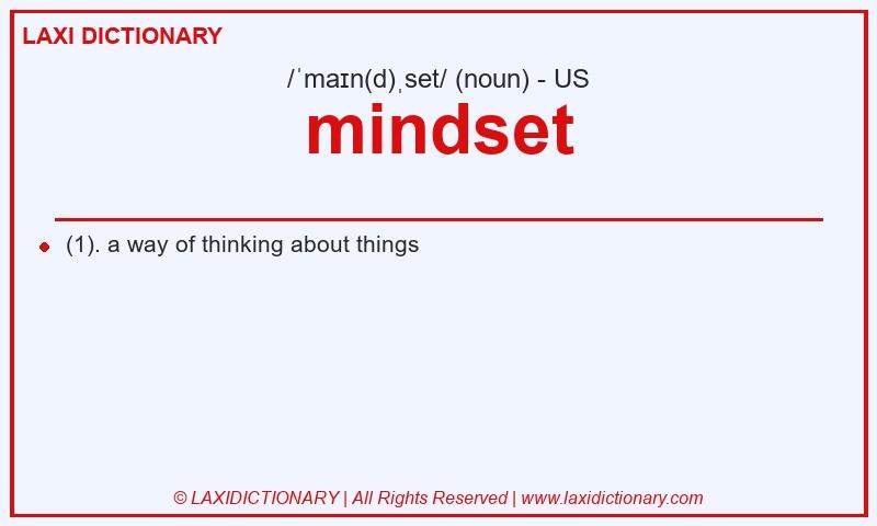 Definition mindset in American English