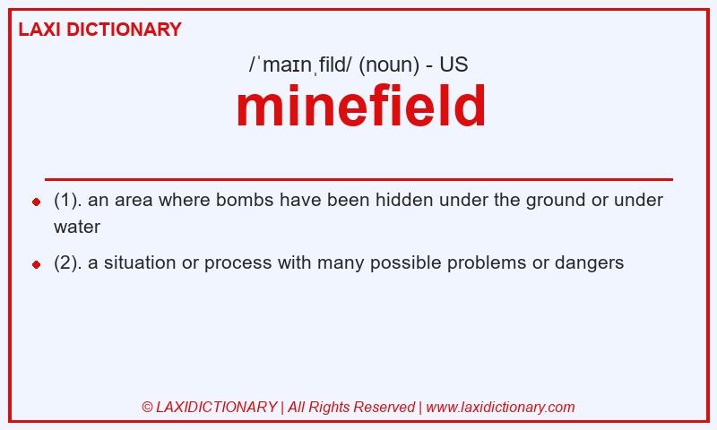 Definition minefield in American English