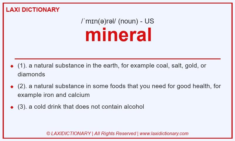 Definition mineral in American English
