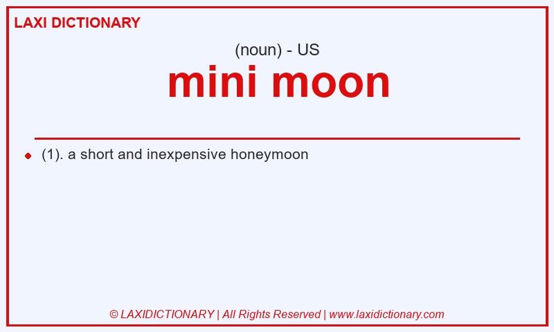 Definition mini moon in American English