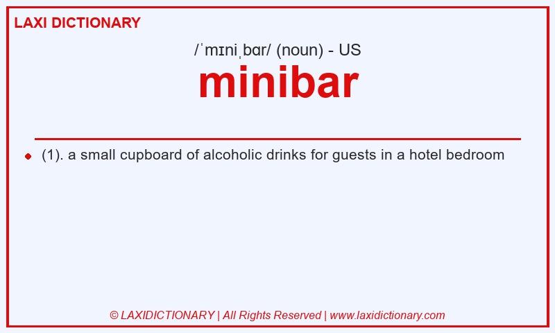 Definition minibar in American English