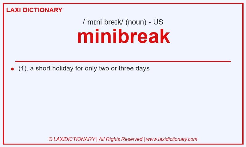 Definition minibreak in American English