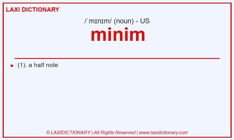 Definition minim in American English