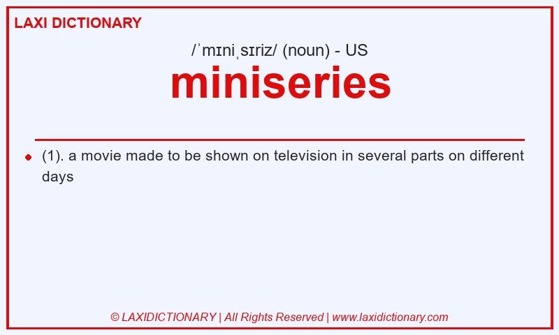 Definition miniseries in American English