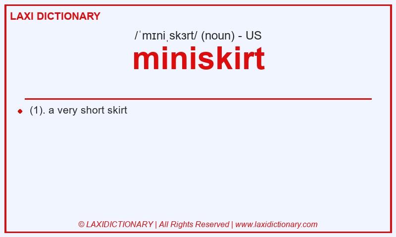 Definition miniskirt in American English