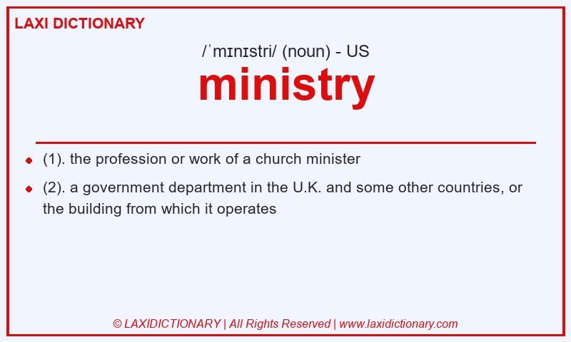 Definition ministry in American English
