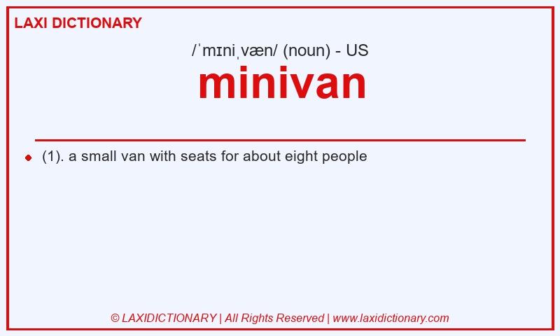 Definition minivan in American English