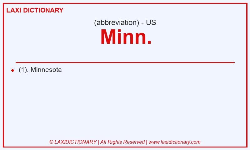 Definition Minn. in American English