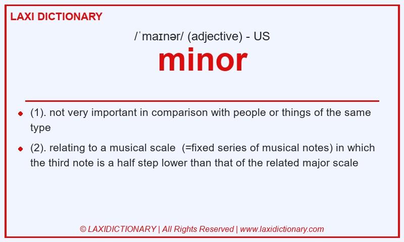 Definition minor in American English