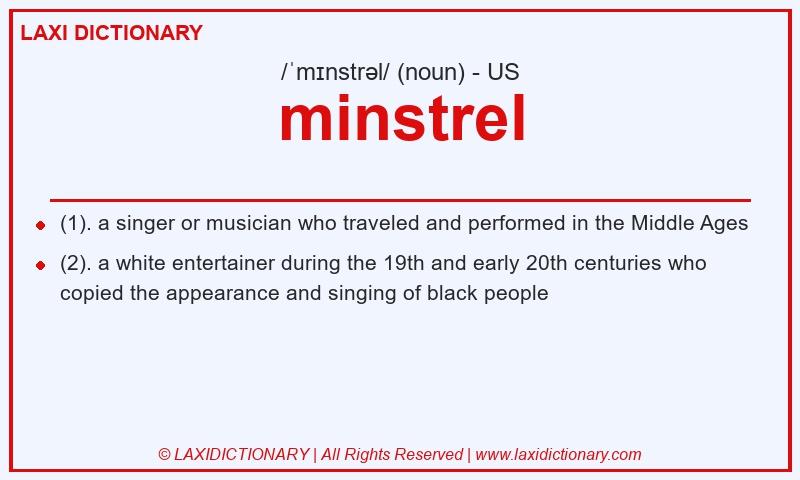 Definition minstrel in American English