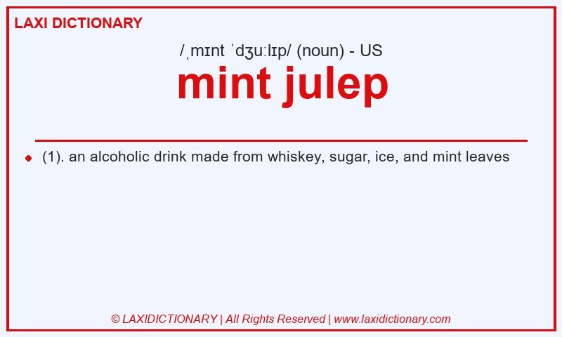 Definition mint julep in American English
