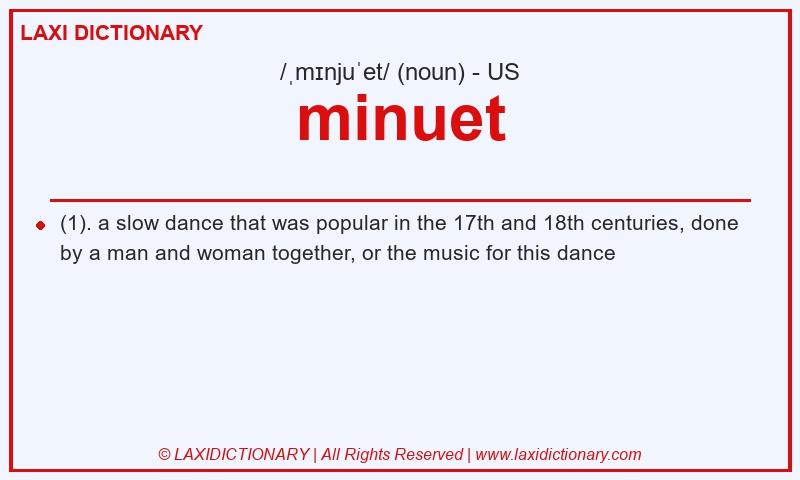 Definition minuet in American English