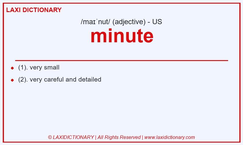 Definition minute in American English