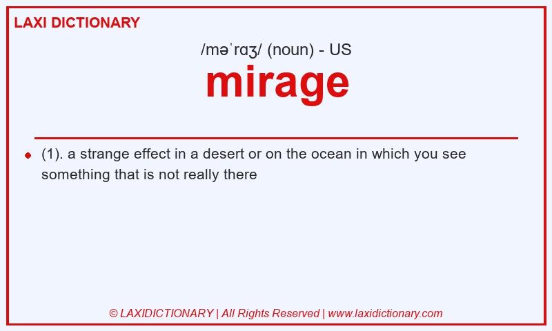 Definition mirage in American English