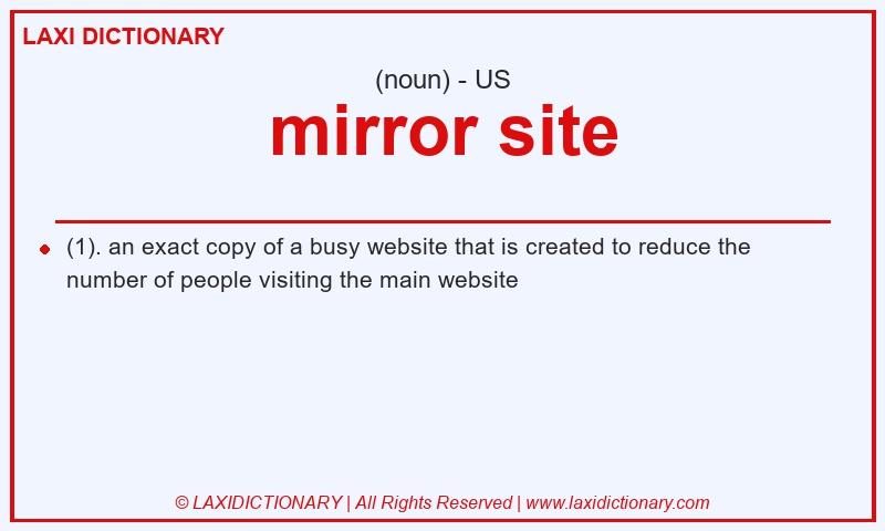 Definition mirror site in American English