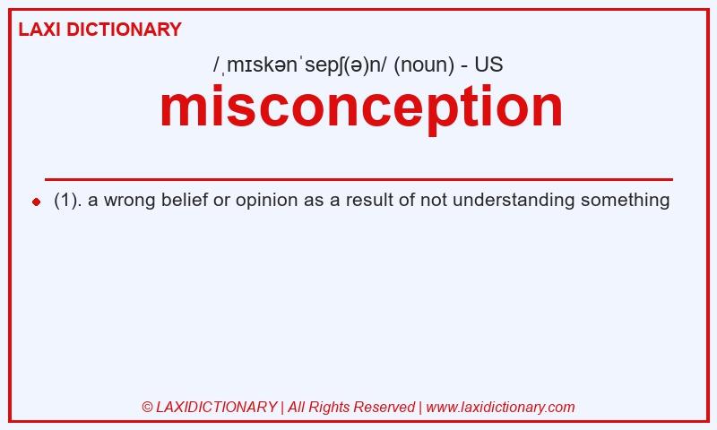 Definition misconception in American English