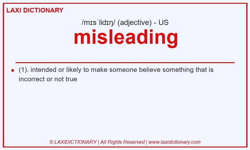Definition misleading in American English
