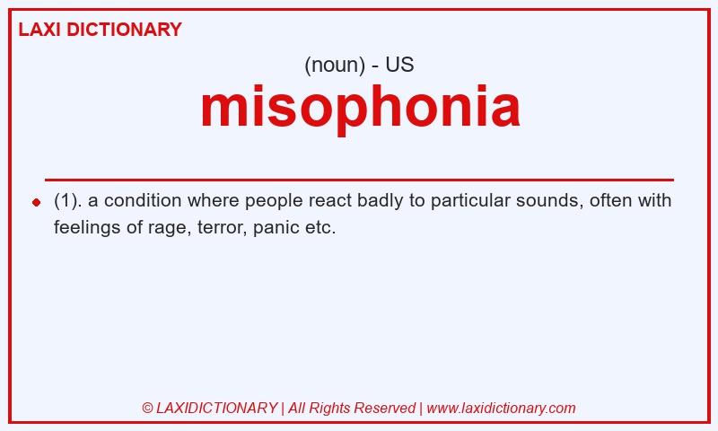 Definition misophonia in American English