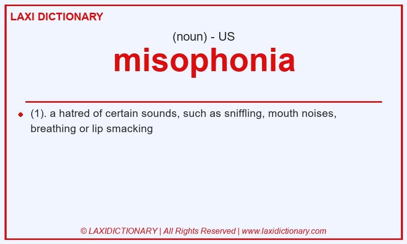 Definition misophonia in American English