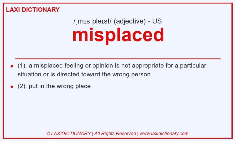 Definition misplaced in American English