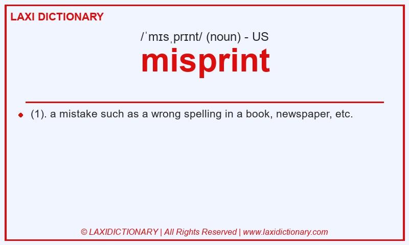 Definition misprint in American English