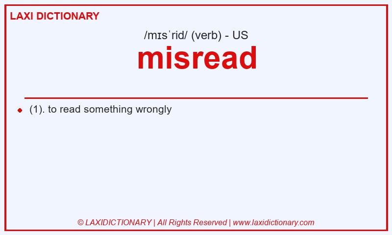 Definition misread in American English