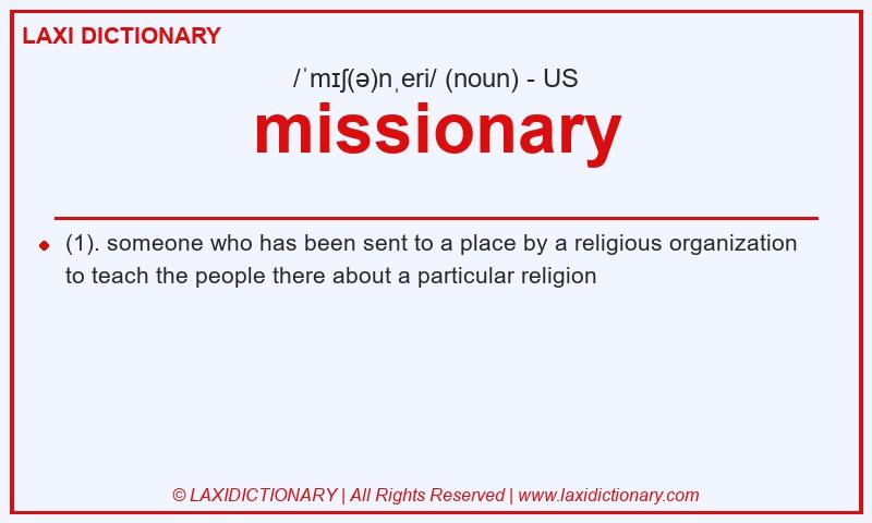 Definition missionary in American English