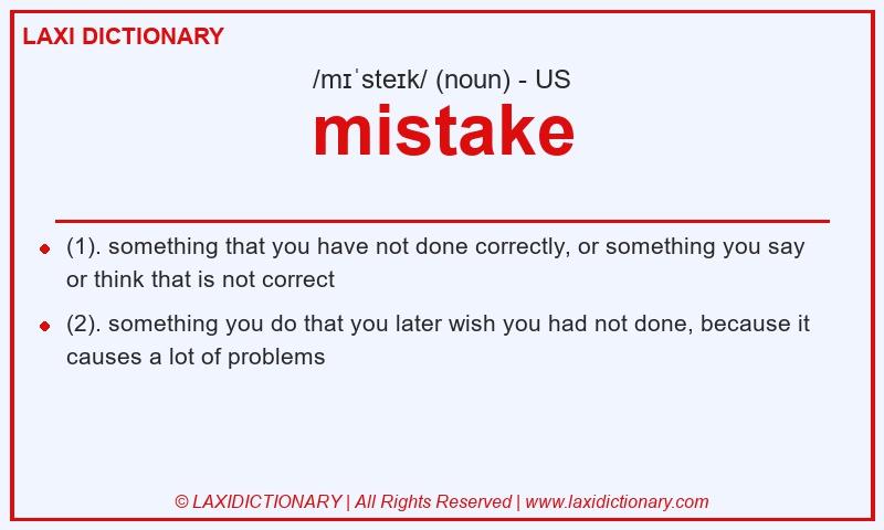 Definition mistake in American English